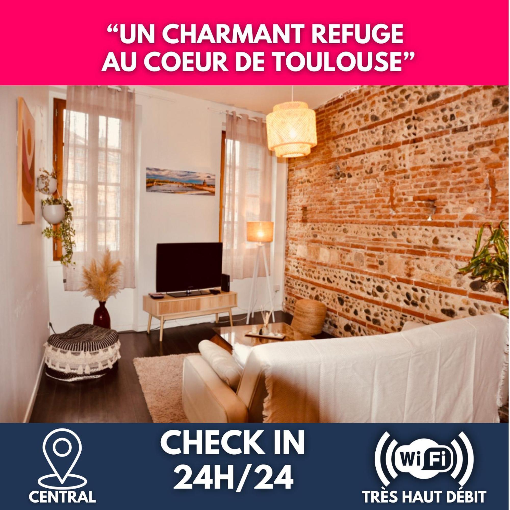 Appartamento Le Charme D'Arnaud Hypercentre Wifi Accueil Gratuit H24 Tolosa Esterno foto